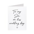 thumbnail image 1 of Tarjeta palmpaperie Para Mi Hijo en el Día de su Boda con Sobre, 1 of 7