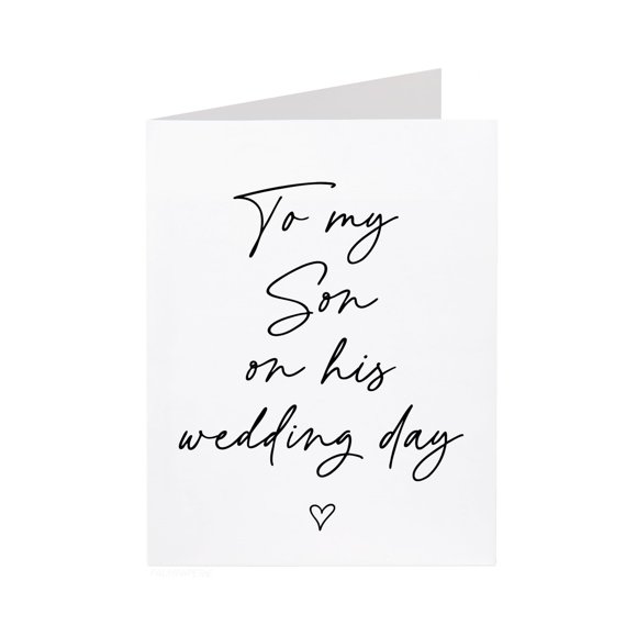 Tarjeta palmpaperie Para Mi Hijo en el Día de su Boda con Sobre