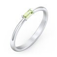 thumbnail image 3 of East-West Stackable Baguette Ring in 10K White Gold, 3 of 3