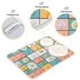 thumbnail image 3 of Yayeee Dish Drying Mat for Kitchen Counter 16"x18" Microfiber Absorbent Pad, Daisy Mosaic, 3 of 7