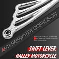 thumbnail image 3 of Palanca de cambio de marchas para motocicleta, ala CNC plateada de 31CM para Harley Trike, modelo Touring Road King Softail 1984-2015 2016 2017 JM, 3 of 5
