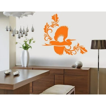 Crane Wall  Decal bird Wall  Sticker Vinyl Wall Art  Home 