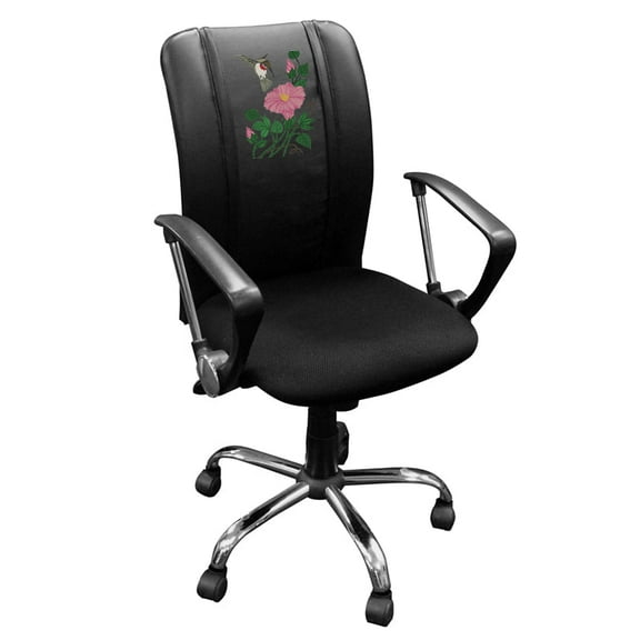 DreamSeat Black Durable Office Chair 1000 Embroidered Hummingbird Logo