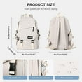 thumbnail image 2 of 15.6 Inch Lightweight Laptop Backpack for Students, Waterproof School Bag for College & Travel, Ideal Gift for Friends and Family, White, 2 of 13