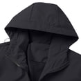 thumbnail image 6 of BXINGOHAI Waterproof Womens Rain Jacket Lightweight Packable Raincoat with Hood for Golf Hiking Travel Windbreaker Black,S, 6 of 8