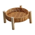 thumbnail image 4 of Cesta de mimbre tejida a mano para guardar verduras y servir alimentos. 18×10×4cm, 4 of 9
