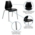 thumbnail image 5 of Flash Furniture HERCULES Series 770 lb. Capacity Black Stack Chair with Lumbar Support and Silver Frame, 5 of 12