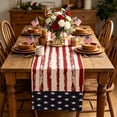 thumbnail image 6 of Tepsmf Independence Day Table Flag Red White Blue Star Striped Floral Print Dining Table Decoration, 6 of 6