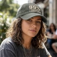 thumbnail image 7 of There's a 99% Chance I Don't Care Dad Hat – Embroidered Distressed Baseball Cap, Funny Sarcastic Adjustable Cap for Men Women, Washed Cotton Unstructured Grey One Size, 7 of 7