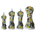 thumbnail image 2 of Housse de Tête de Club de Golf Anti-Rayures Étui de Protection pour Club de Golf 4 Pcs Jaune, 2 of 8