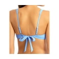 thumbnail image 2 of California Waves Juniors’ Ribbed V-Wire Bralette Bikini Top, Blue, XS, 2 of 2