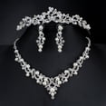 thumbnail image 1 of Ensemble de Bijoux pour Femmes Collier Boucles d'Oreilles Couronne Imitation Perle Accessoires de Robe de Mariée, 1 of 5