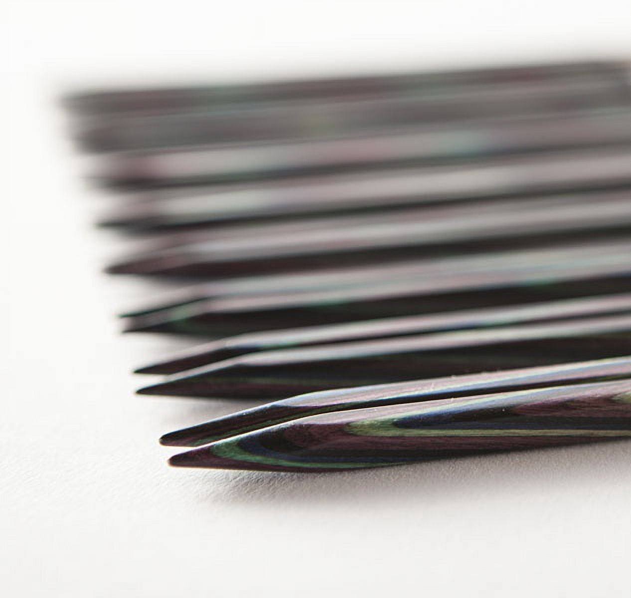 Knit Picks Foursquare Options 2-3/4" Short Tip Interchangeable Wood Knitting Needle Set