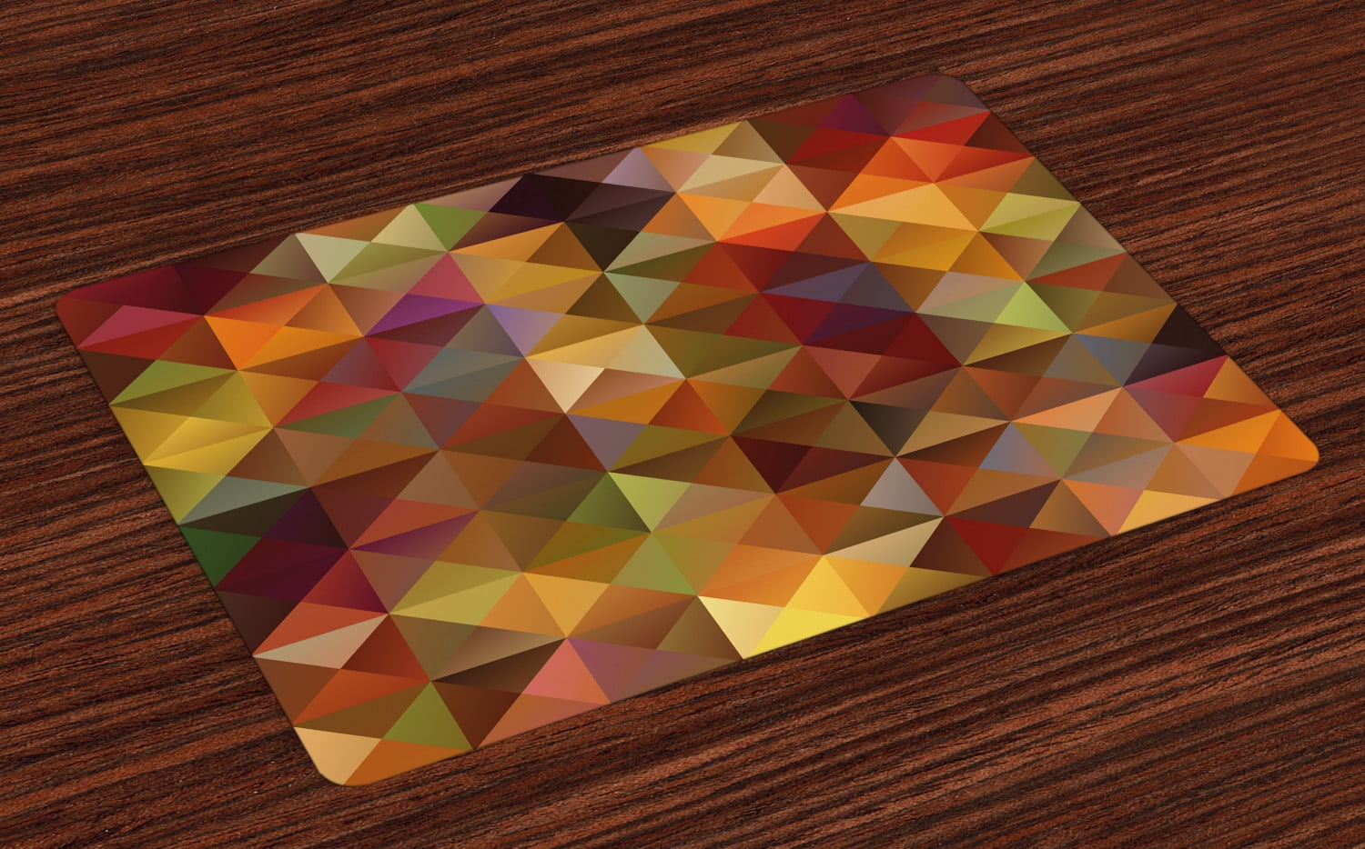 Colorful Placemats Set of 4 Abstract Art Grid Mosaic Geometric Creative