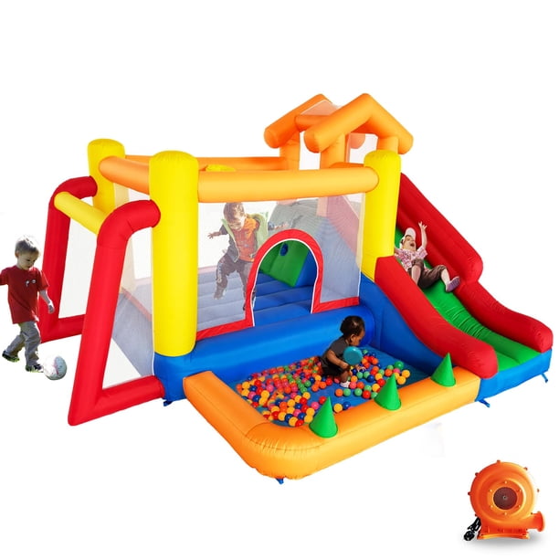 Casa inflable Baralir 6 en 1 con tobogán y piscina de bolas