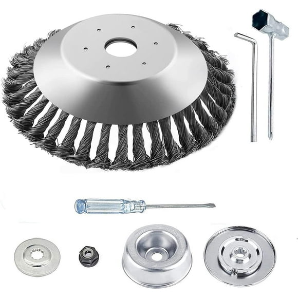Yazoeia Tête de Coupe-Bordures et Adaptateur en Fil d'Acier Amélioré de 8 Pouces, Remplacement pour Tondeuses Stihl FS90 FS108 FS130 FS130R FS200R FS250 FS-KM 4Mix Weed Eater (avec CJC912-181587