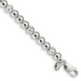 thumbnail image 1 of 925 Sterling Silver Beaded Chain Bracelet Bead Beadsed, 1 of 5