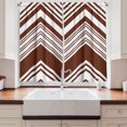 thumbnail image 2 of Ambesonne Contemporary Kitchen Curtains, Chevron Zigzag Design, 55"x36", Chocolate, 2 of 3