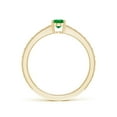 thumbnail image 2 of ANGARA Natural Vintage Inspired Oval Emerald Ring with Engraved Shank in 14K Yellow Gold for Women (Size-6x4mm) | May Birthstone, Birthday, Anniversary, Jewelry Gift for Women | Natural Emerald Ring, 2 of 9