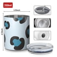 thumbnail image 4 of 12oz Coffee Tumblers Light Blue and Black Of Leopard Print Stainless Steel Vacuum Insulated Travel Tumbler Coffee Cups Mug with Lid and Straw with Cleaning Brush for Cold & Hot Drinks, 4 of 5