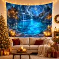 thumbnail image 3 of Moon Stars Glowing with Cavern Night Pool Water, Mystical Fantasy for Space Lovers, Galaxy Room Decor, Christmas Gift, Tapestry Wall Hanging for Bedroom and Dorm, 3 of 7