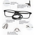 thumbnail image 3 of Magnetic Reading Glasses for Men & Women,Flexible Blue Light Blocking Presbyopia Glasses,Neck Hanging Anti Blue Ray Readers for Eyestrain Relief 2x, 3 of 5