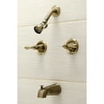 thumbnail image 6 of Kingston Brass KB240ACL American Classic Two-Handle Tub and Shower Faucet, Matte Black, 6 of 7