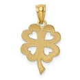 thumbnail image 4 of 14k Yellow Gold Four Leaf Clover Pendant, 4 of 5