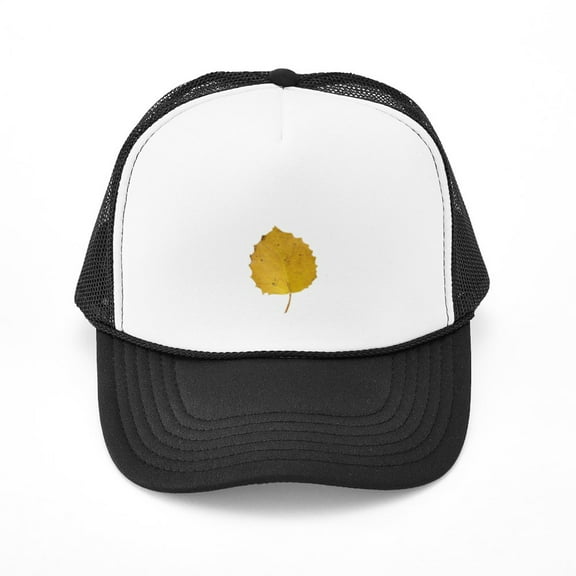 CafePress - Golden Aspen Leaf - Adjustable Unisex Printed Trucker Hat with Mesh Back