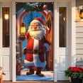 thumbnail image 6 of Dongrere Christmas Door Curtain for Porch Decor Waterproof Christmas Door Cover Backdrop for Home & Storefronts, 6 of 7