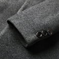 thumbnail image 6 of Winter Coats for Men Notched Lapel Casual Belted Windbreaker Notched Lapel Belt Fall Windproof Coat Outerwear Clothes, Grey, Size XL, 6 of 6