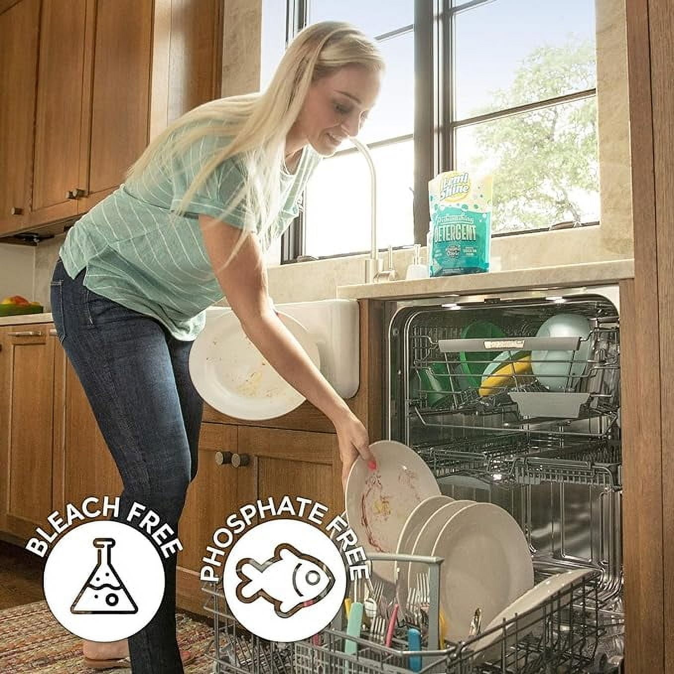 Lemi Shine Automatic Dishwasher Detergent Pods, Fresh Lemon Scent, 52 Ct