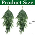 thumbnail image 2 of 2 Pcs Artificial Christmas Teardrop Swag, 28" Faux Pine Needles Teardrop Door Swag, Christmas Norfolk Greenery Teardrop Wreath for Xmas Holiday Door Table Mantle Fireplace Indoor Outdoor Decor, 2 of 6