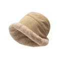 thumbnail image 2 of Dyfzdhu Winter Hats for Men Women Fleece Lined Soft Warm Knit Hat Ski Stocking Cuffed Cap Khaki, 2 of 3