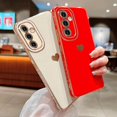 thumbnail image 3 of Dteck Case for Samsung Galaxy S24 Plus, Luxury Electroplate Cute Side Love Heart Cover Full Camera Protection Soft Silicone Anti-Fingerprint Shockproof Cover,Red, 3 of 4