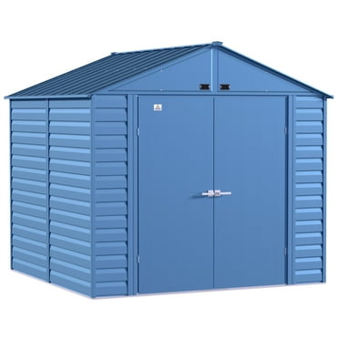 Arrow Select Steel Storage Shed Steel Storage Shed, 8x8, Blue Grey