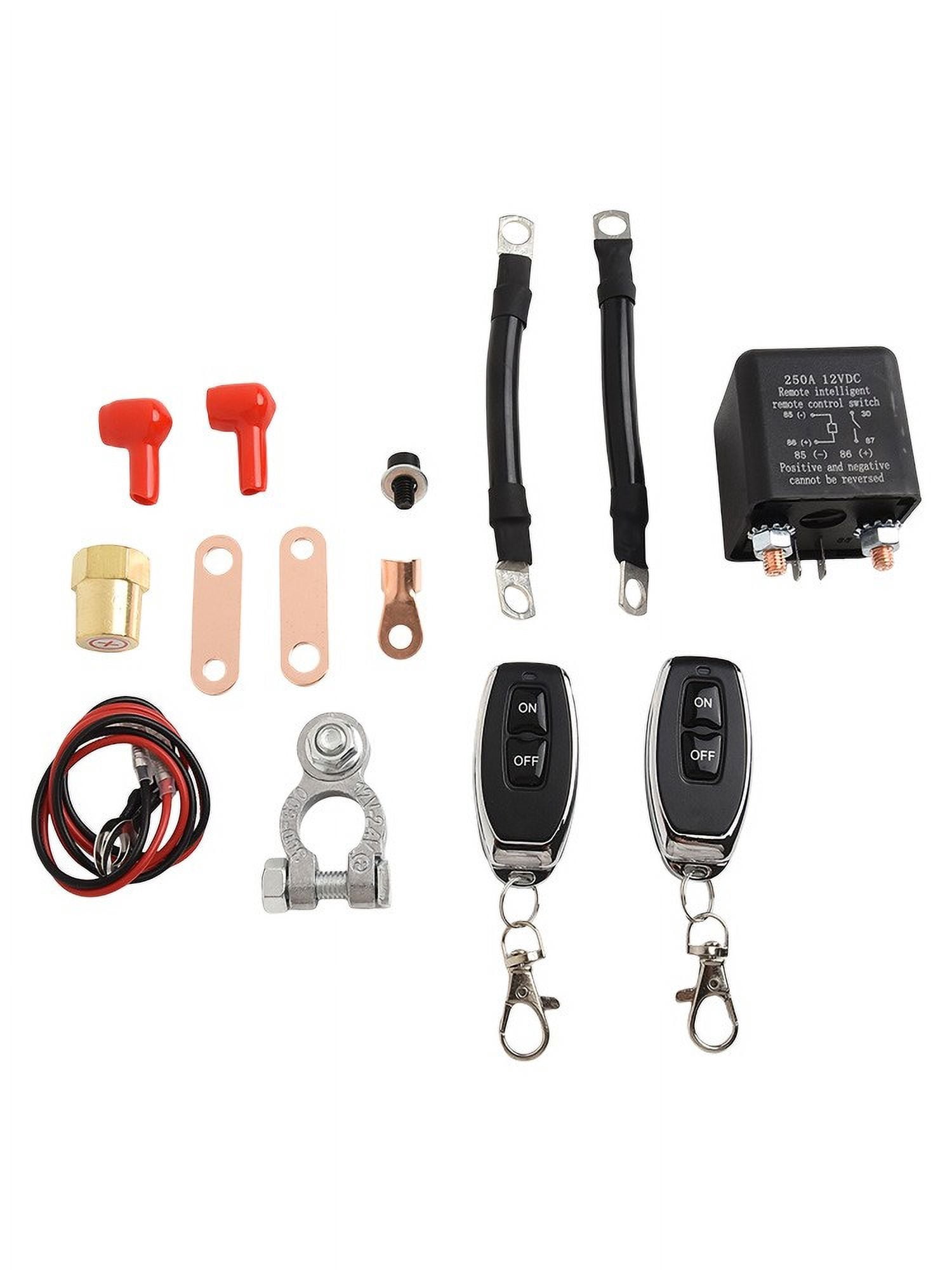 Huanke-12V 250A Upgraded 1set Remote Battery Disconnect Switch For Car RV Truck Vehicle