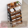 thumbnail image 3 of Ourlova 5-Drawer Fabric Dresser - Compact Storage Unit with Sturdy Metal Frame, Easy Assembly, Versatile Organizer for Clothes and Essentials in Rustic Brown, 3 of 8