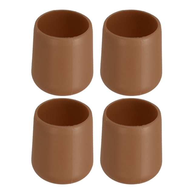 Unique Bargains 4 Pcs Silicone Fishing Rod Butt Cushion Protector Cap, Small, Brown