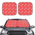 thumbnail image 2 of Balery 2 Piece Cartoon Rooster Car Windshield Sun Shade|Foldable Front Windshield Shade for Car Front Window for Most Sedans SUV Truck-, 2 of 7