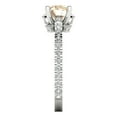 thumbnail image 3 of Clara Pucci 14K White Gold 1.47ct Morganite Solitaire with Accents Ring, 3 of 8