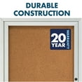 thumbnail image 2 of Quartet Bulletin Board - 48" Height X 72" Width - Cork Surface - Anodized Aluminum Frame (QRT2367), 2 of 7