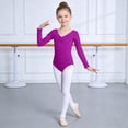 thumbnail image 2 of XAOFW Girl's Rompers Long Sleeve Crewneck Patchwork Classic Dancewear Jumpsuit Holiday Vacation Comfortable Cozy Children Romper, 2 of 4