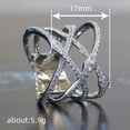 thumbnail image 4 of K-KED Wedding Ring Women Gorgeous 925 Silver Cubic Zircon Delicate Jewelry Sz 6-10-9, 4 of 6