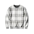 thumbnail image 2 of Men's Plaid Knit Sweater Long Sleeve Crew Neck Casual Pullover Top, 2 of 5