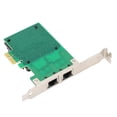 thumbnail image 1 of Adaptador de Red PCIe Ethernet, Tarjeta PCIe Network 2.5G 100 1000 2500Mbps 2 Puertos Con Soporte de Perfil Bajo para La Estació de Trabajo, 1 of 7