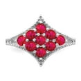 thumbnail image 4 of Auriga Fine Jewelry Mother's Day Gift 925 Sterling Silver Round Ruby Cluster Ring for Women Size 8, 4 of 7