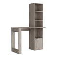 thumbnail image 2 of Pemberly Row Engineered Wood Writing Desk w/ Bookcase and Cabinet in Gray, 2 of 7