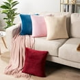 thumbnail image 2 of Cterwk Pack of 2 Velvet Throw Pillow Covers Soft Decorative Square Cushion Covers for Couch Sofa Bed Livingroom Car,16x16inch, 2 of 7
