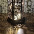 thumbnail image 4 of SZTXJ Small Moroccan lantern in black metal 27.2cm - Moroccan tealight for outdoor in the garden or indoor on the table - Lanterns for candle - orient, 4 of 5